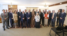 A reunião foi comandada pelo presidente da Corte, ministro Edson Fachin