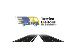 Ilustração com fundo claro mostrando um ônibus estilizado nas cores azul, verde e amarelo, com e...