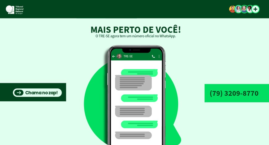 O canal reúne informações eleitorais e envia comunicações oficiais da Justiça Eleitoral