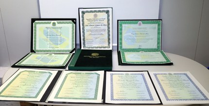 Diplomas Presidenciais.