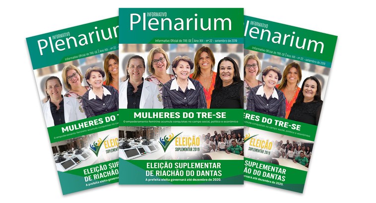 Na capa, o informativo evidencia, mais uma vez, o papel das mulheres na Justiça Eleitoral 