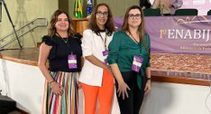 As servidoras Carmen Luiza, Cristiana Lima e Micheline Barboza representaram o Tribunal