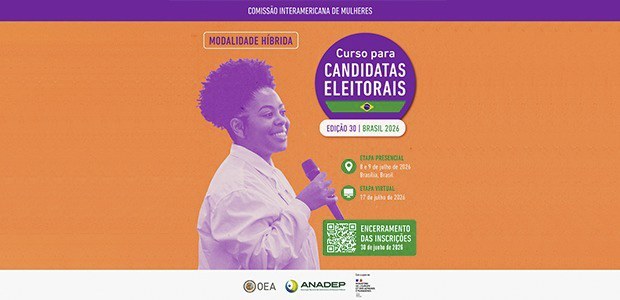 Iniciativa da OEA e da Anadep, com apoio do TSE, oferecerá formação presencial e virtual para ca...