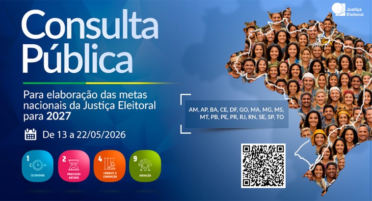 As sugestões podem ser enviadas entre os dias 13 e 22 de maio por formulário eletrônico