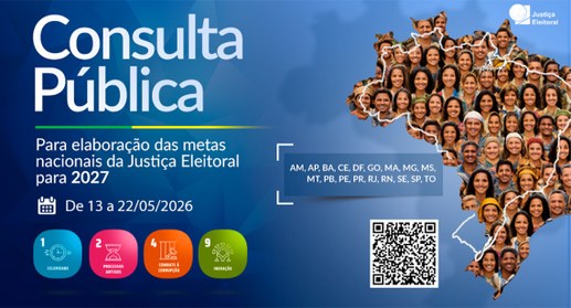 As sugestões podem ser enviadas entre os dias 13 e 22 de maio por formulário eletrônico
