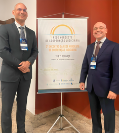 Dr. Hélio Mesquita e o servidor Hermano de Oliveira