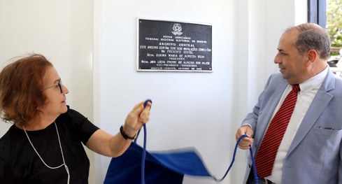 Hoje (6), foi inaugurado o Arquivo Central e o depósito de urnas após a reforma