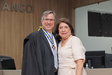 Juiz Tiago Brasileiro com familiares e amigos