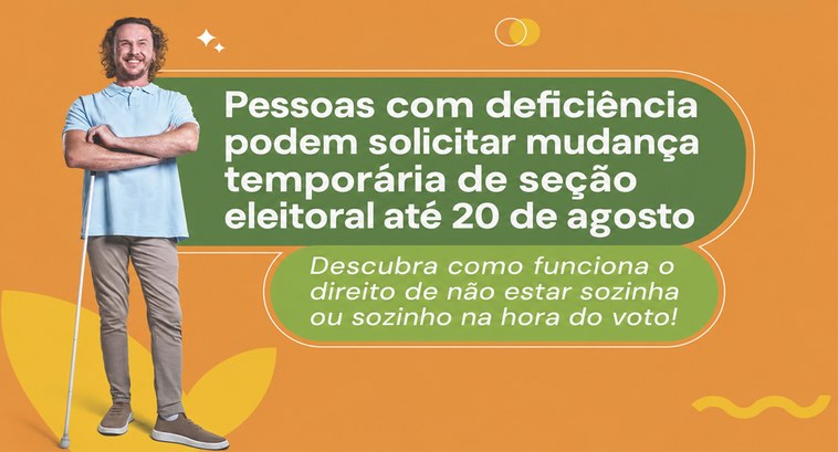 Eleitoras e eleitores podem escolher um local de votação mais acessível 