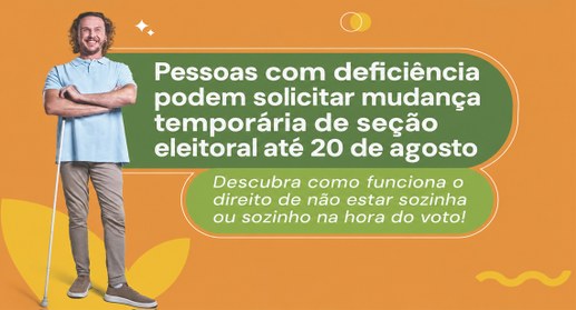 Eleitoras e eleitores podem escolher um local de votação mais acessível 