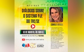 Servidora do TRE-SE fará, no dia 12, exposição sobre o PJe A palestra será transmitida pelo YouTube da OAB/SE