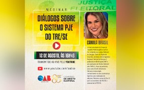 A palestra será transmitida pelo YouTube da OAB/SE